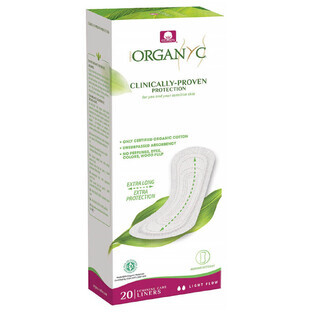 Organyc, sanitary pads, ultra thin, extra long, 20 pcs