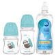 Canpol Babies EasyStart set, anti-colic bottle, from birth, 120 ml + anti-colic bottle, 3-6 months, 240 ml + bottle and teat cleaner, 500 ml for 1 penny