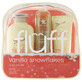 Fluff Vanilla Snowflakes set, loțiune de corp, 200ml + ceață de corp, 80ml + cremă de mâini, 50ml + geantă de machiaj