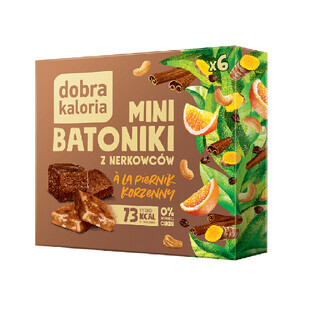 Buono Kaloria Mini barrette di anacardi a'la gingerbread, senza zuccheri aggiunti, 6 pezzi