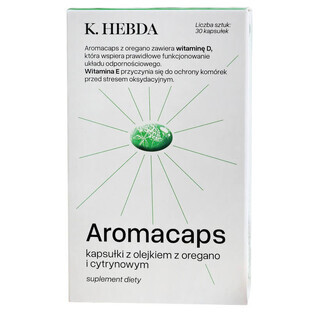 Hebda Aromacaps met oregano en citroenolie, 30 capsules