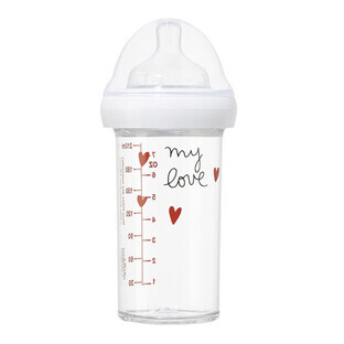 Le Biberon Francais, biberon cu tetină, tritan, My Love, de la 6 luni, 210 ml