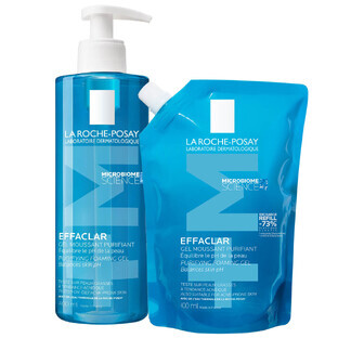 La Roche-Posay Effaclar kit, cleansing gel for oily and sensitive skin, 400 ml + 400 ml reserve La Roche-Posay Effaclar kit, cleansing gel for oily and sensitive skin, 400 ml + 400 ml reserve