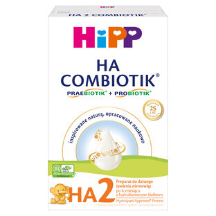 HiPP HA 2 Combiotik, lait de suite, après 6 mois, 350 g