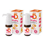 ApoD3 druppelset, vitamine D3 400 IE voor zuigelingen en kinderen vanaf dag 1, 2 x 10 ml