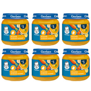Set di minestre Gerber, brodo di pollame e manzo, dopo 5 mesi, 6 x 125 g CONFEZIONE DECORATA