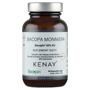 Kenay Bacopa Monniera Bacopin, bacopa minor, 60 capsules
