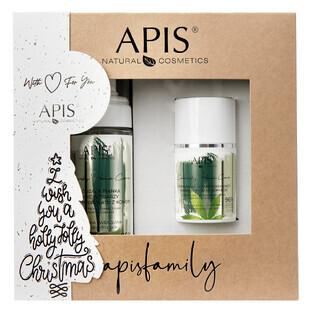 Apis Cannabis Kit, Nettoyant apaisant moussant pour le visage, 150 ml + Crème apaisante et régénérante, 50 ml