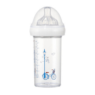 Le Biberon Francais, biberon con tettarella, tritan, bicicletta, da 6 mesi, 210 ml
