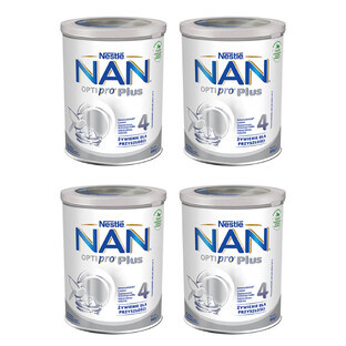 Nestlé NAN Optipro Plus 4, lait modifié pour enfants de plus de 2 ans, 4 x 800 g