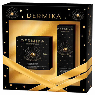 Set Dermika Luxury Caviar 70+, crema facial con caviar, 50 ml + crema de ojos con caviar, 15 ml