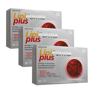 Set pentru niveluri corecte de colesterol, Lipiforma Plus, 3 x 30 capsule