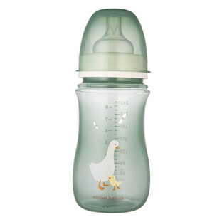 Canpol Babies EasyStart, biberon anti-colique à large ouverture, Goose, à partir de 3 mois, 240 ml