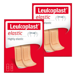 Set Leukoplast Elastic, sparadrap avec pansement, 2 tailles, 2 x 20 pièces