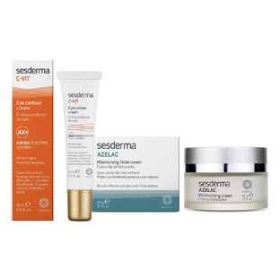 Set Sesderma, Azelac crema idratante viso 50 ml + C-Vit crema contorno occhi 15 ml per 1 centesimo