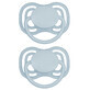 Canpol Babies, siliconen fopspeen, symmetrisch, Nude, blauw, 23/227, vanaf 18 maanden, 2 stuks