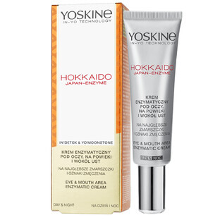 Yoskine Hokkaido Japan-Crema enzimatica per occhi, palpebre e bocca, 15 ml.