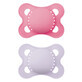 MAM Original, fopspeen, silicone, orthodontisch, mat onbedrukt, meisje, 2-6 maanden, 2 stuks