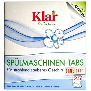 Klar, Eco dishwashing tablets, 25 pieces