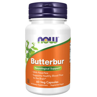 Now Foods Butterbur, rosa canina, 60 capsule vegane