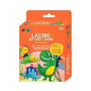 Set de costura creativa con la técnica del enhebrado Mi primer pandativo Dinosaurios Nivel 1, +3 años, Avenir
