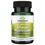 Chaga Mushroom, 400 mg, 60 capsules, Swanson