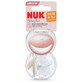 Set de 2 chupetes de silicona Mummy Feel, 0-9 meses, Rojo, Nuk