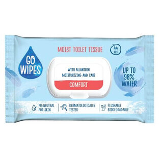 Fazzoletti igienici umidi Comfort, 44 pezzi, Go Wipes