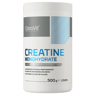 Créatine monohydrate avec arôme de citron, 500 g, OstroVit