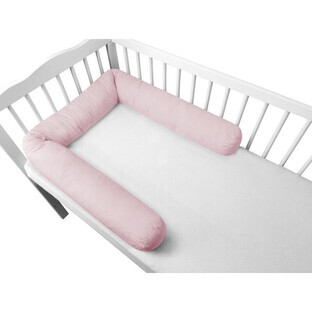 Bordo del letto a rullo Royal, rosa cipria, 180 cm, MimiNu