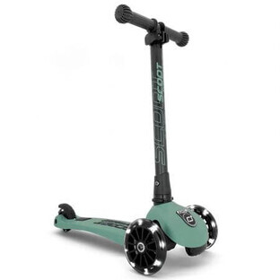 Verstelbare en opvouwbare kinderstep met lichte wielen Highwaykick 3, 3 - 6 jaar, Forest, Scoot & Ride