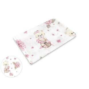 Reusable tetra cotton diaper, Pink Ballerina, 70x80 cm, MimiNu