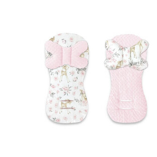 Funda textil con cojín Butterfly para silla de paseo, silla de coche y sillín de bicicleta Minky, Sweet Deer Pink, MimiNu Funda textil con cojín Butterfly para silla de paseo, silla de coche y sillín de bicicleta Minky, Sweet Deer Pink, MimiNu