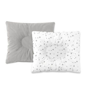 Baby pillow Velvet, Mini Gray Stars, 23x26 cm, MimiNu