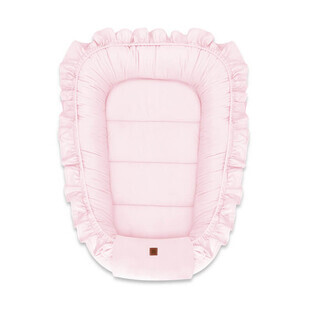 Baby Nest baby basket with ruffles, Pink, 55 x 75 cm, MimiNu