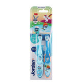 Set of 2 toothbrushes for children, 3-5 years, Jordan