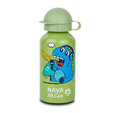 Thermosealed aluminum bottle We care, green, 400 ml, Nava