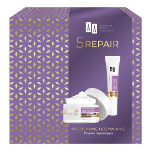 Set AA Age Technology 5 Repair 70+, gezichtscrème 50 ml + oogcrème 15 ml