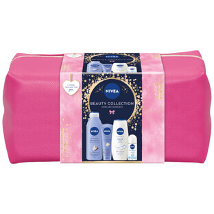 Nivea Beauty Collection set, bodymilk 250 ml + handcrème 100 ml + douchegel 250 ml + anti-transpirant roll-on 50 ml + gratis make-up kit Nivea Beauty Collection set, bodymilk 250 ml + handcrème 100 ml + douchegel 250 ml + anti-transpirant roll-on 50 ml + gratis make-up kit