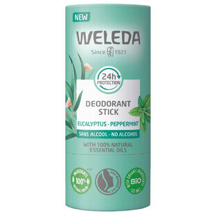Weleda, desodorante en barra, eucalipto - menta, 50 g