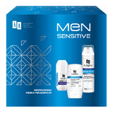 AA Men Sensitive kit, balsamo dopobarba 100 ml + roll-on antitraspirante 50 ml + schiuma da barba 250 ml