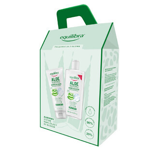 Set Equilibra Aloe, shampoo idratante all'aloe 265 ml + balsamo idratante all'aloe 200 ml