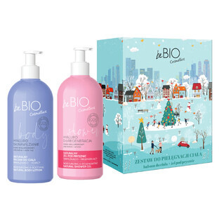 beBIO Cosmetics Set de îngrijire a corpului, gel de duș, 350 ml + loțiune hidratantă, 350 ml