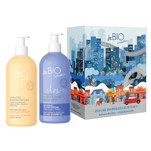 beBIO Cosmetics Lichaamsverzorgingsset, voedende lotion 350 ml + douchegel 350 ml