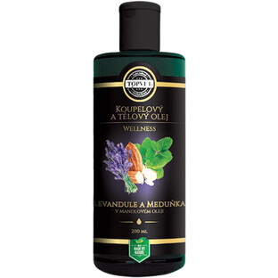 Topvet Lavendel bad- en lichaamsolie en citroenmelisse 200 ml