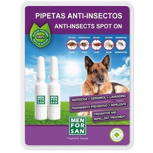 Menforsan Antiparasitic flea and tick repellent for dogs 2 x 1,5 ml