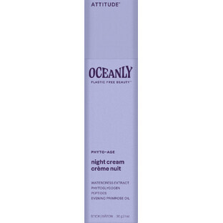 Attitude Oceanly Solid cremă de noapte anti-îmbătrânire cu peptide 30 g