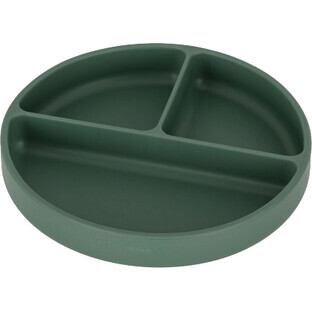 Petite&Mars Take&Match Misty Green 6m+ plato redondo para compartir de silicona