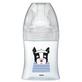 Glass bottle with sensory function and anti-colic flat teat Debit 1, Paris, 0-6 months, 150 ml, Dodie Glass bottle with sensory function and anti-colic flat teat Debit 1, Paris, 0-6 months, 150 ml, Dodie
