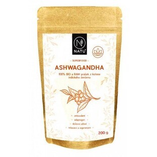 Natu Organic Ashwagandha poudre 200 g